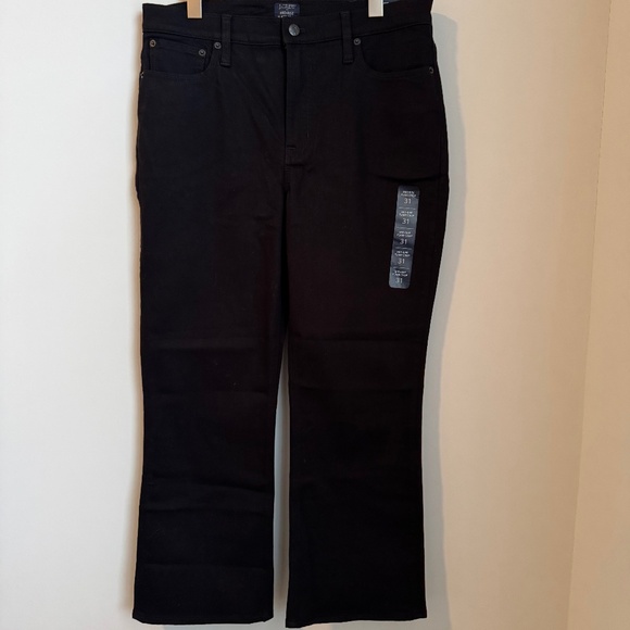NWT J. Crew Factory Flare crop black jean in all-day stretch SZ 31(US 12) - Picture 4 of 7